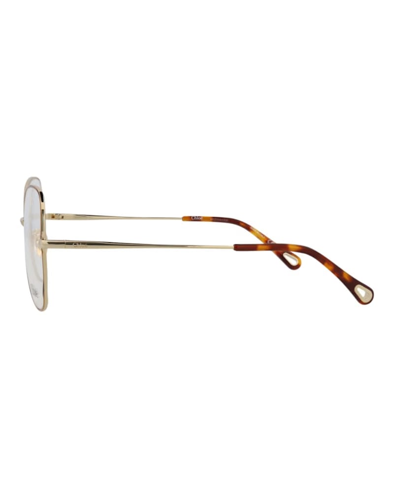 Chloe Cat Eye-Frame Metal Optical Frames Havana Gold Transparent (CH0098O-30012434-008)