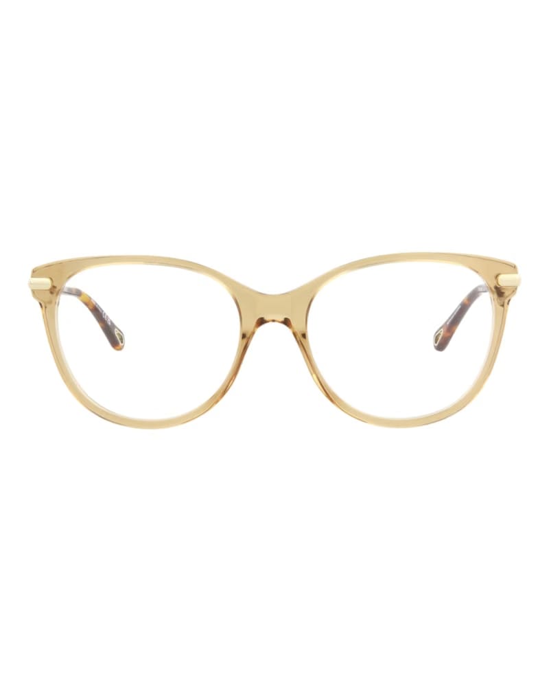 Chloe Cat Eye-Frame Bio Acetate Optical Frames Brown Gold Transparent (CH0058O-30011443-007)