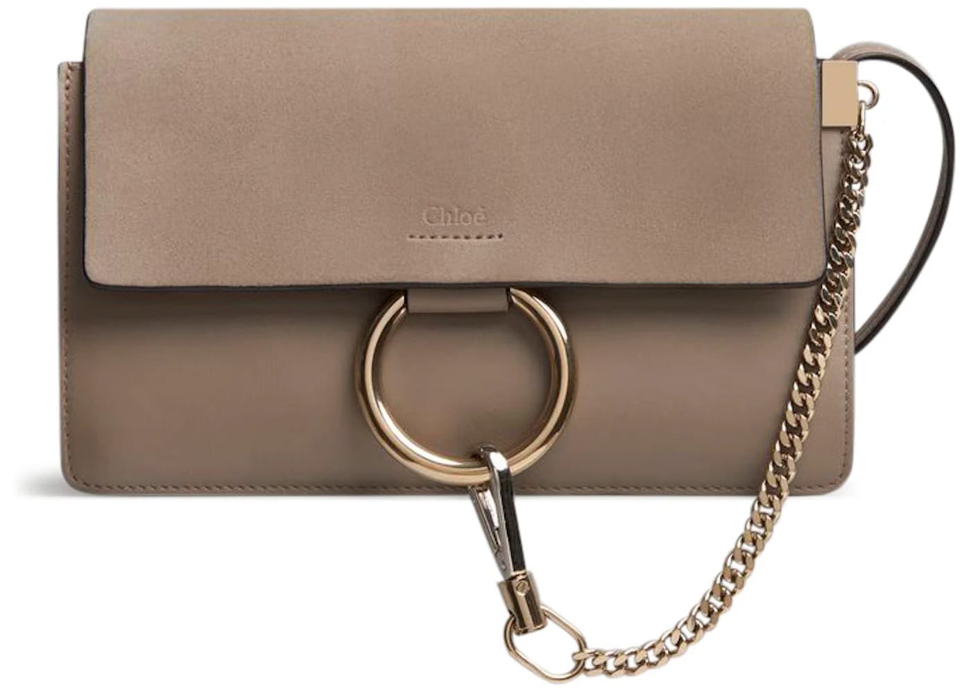 Chloe Faye Smooth/Suede Small Motty Grey