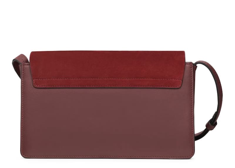 Chloe Faye Smooth/Suede Small Plum Purple