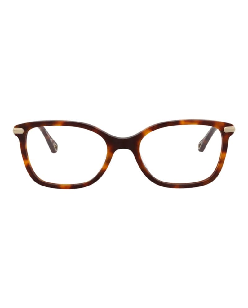 Chloe Square-Frame Bio Acetate Optical Frames Havana Gold Transparent (CH0059O-30011441-001)