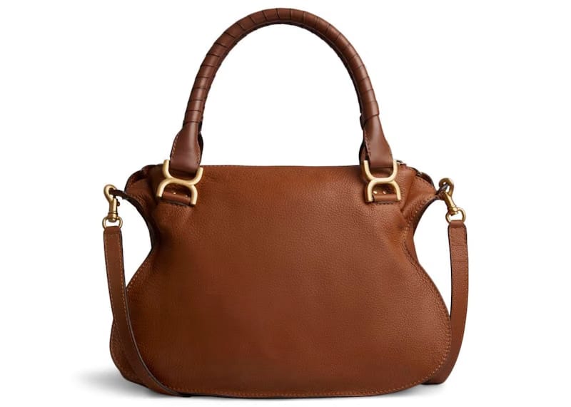 Chloe Marcie Small Grain Tan