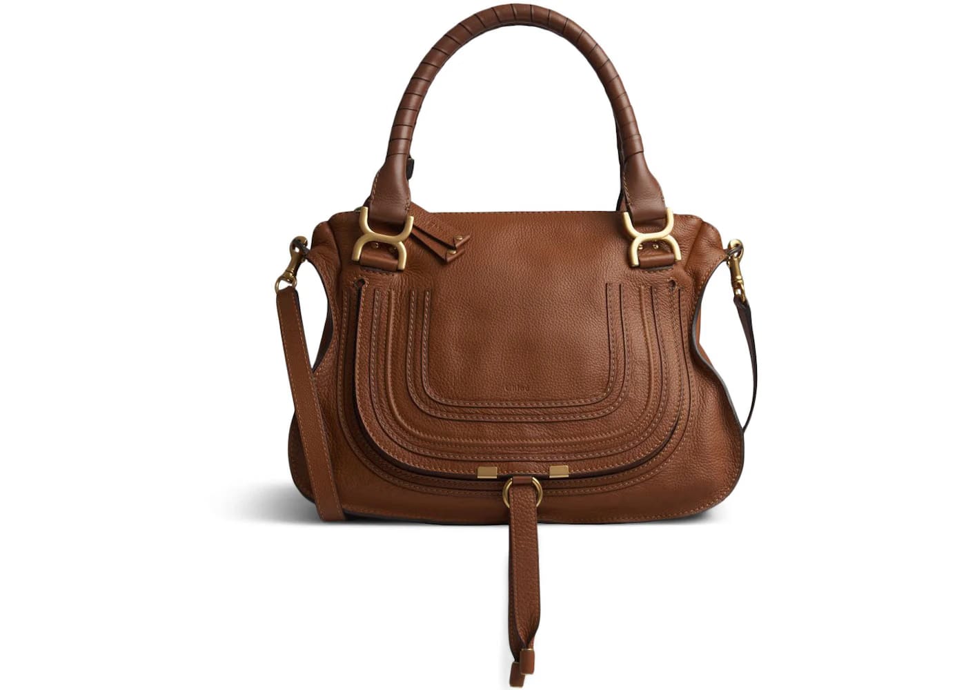 Chloe Marcie Small Grain Tan