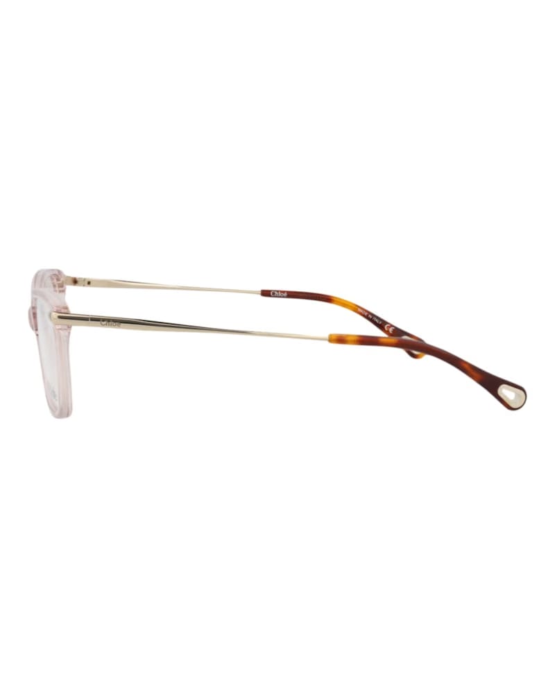 Chloe Square-Frame Bio Acetate Optical Frames Pink Gold Transparent (CH0059O-30011441-003)