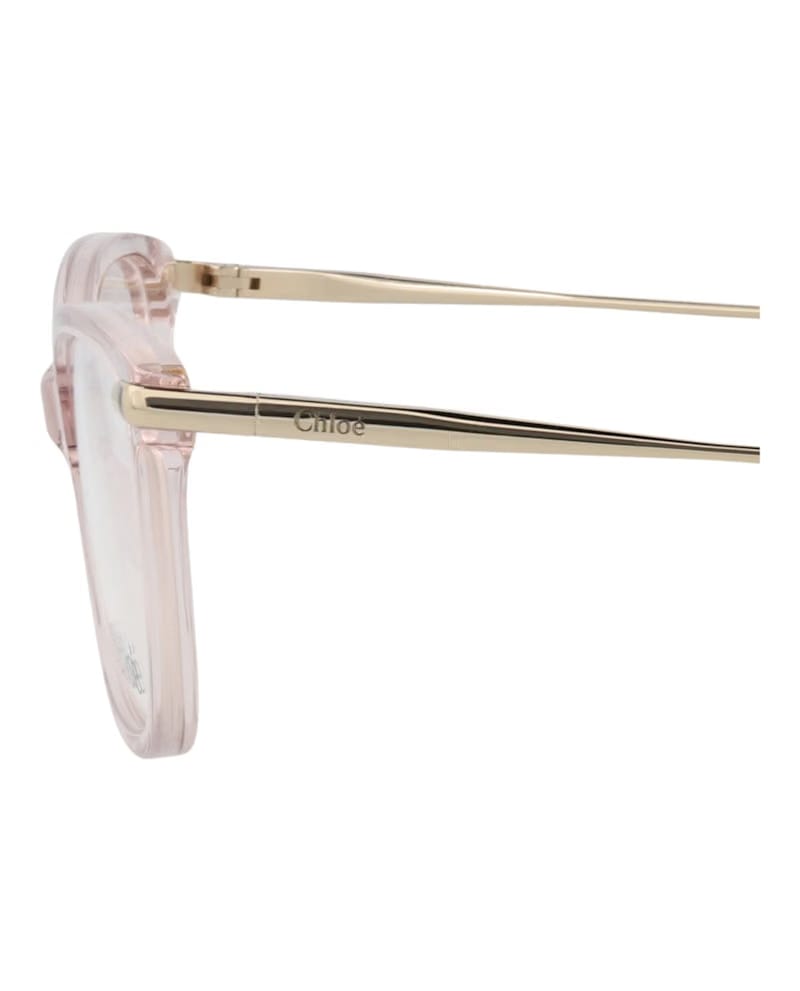 Chloe Square-Frame Bio Acetate Optical Frames Pink Gold Transparent (CH0059O-30011441-003)