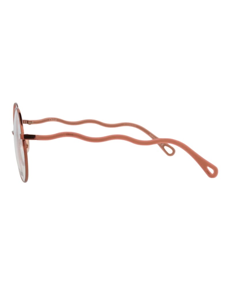 Chloe Round-Frame Metal Optical Frames Brown Pink Transparent (CH0057O-30011445-001)
