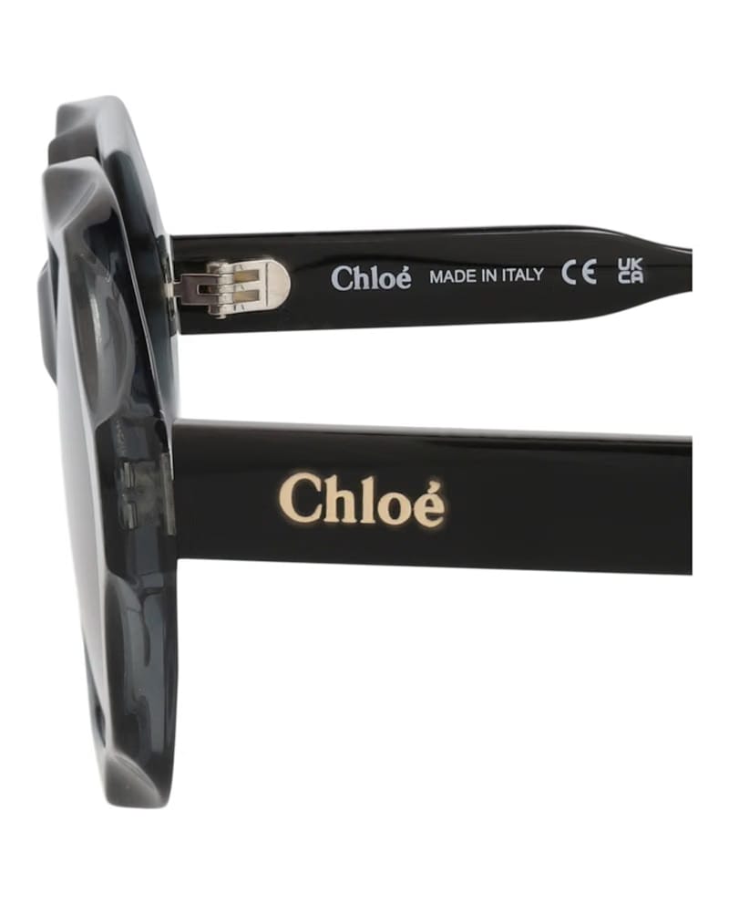 Chloe Square-Frame Recycled Acetate Sunglasses Grey Black Grey (CH0227S-30015142-001)