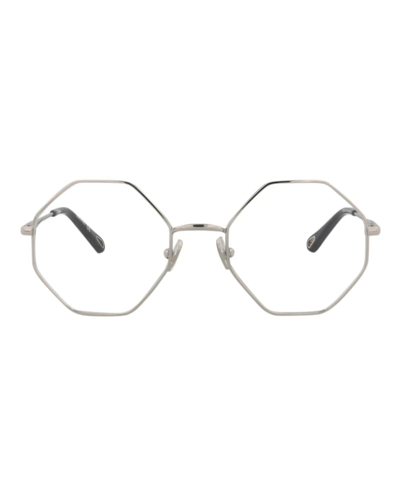 Chloe Square-Frame Metal Optical Frames Silver Silver Transparent (CH0022O-30009816-003)