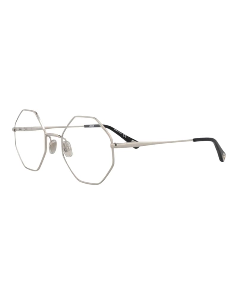 Chloe Square-Frame Metal Optical Frames Silver Silver Transparent (CH0022O-30009816-003)