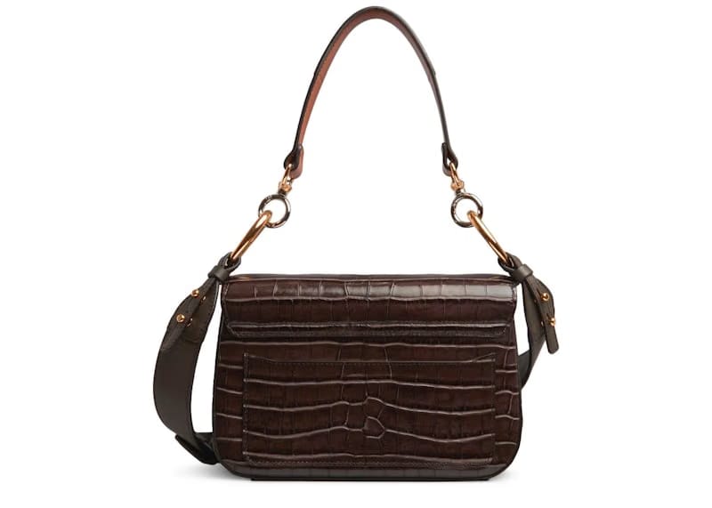Chloe C Double Carry Croco Small Profound Brown
