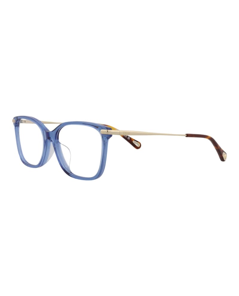 Chloe Square-Frame Bio Acetate Optical Frames Blue Gold Transparent (CH0059OA-30011515-004)