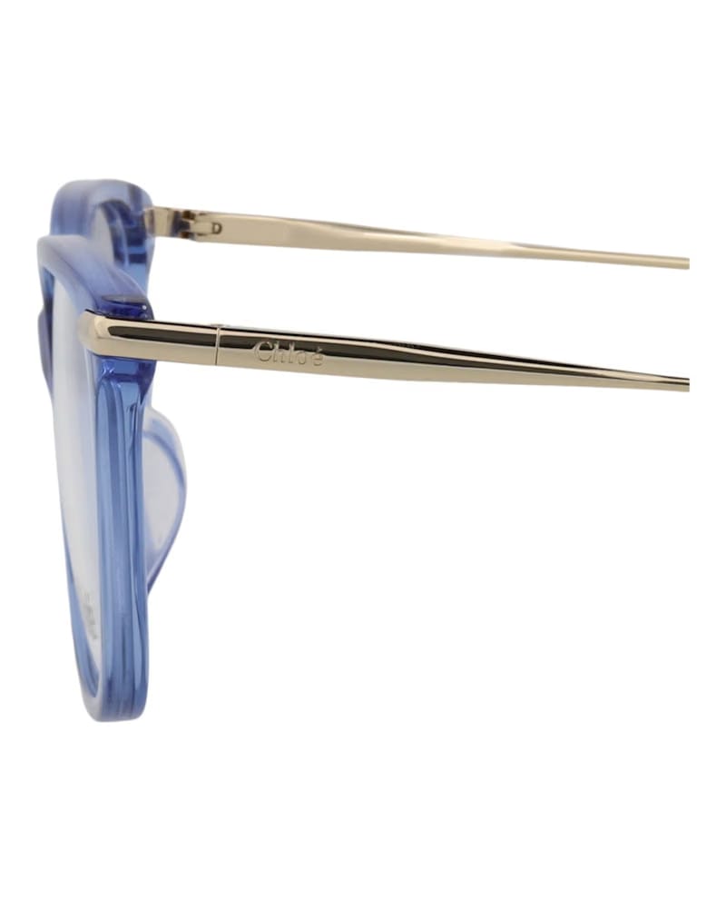 Chloe Square-Frame Bio Acetate Optical Frames Blue Gold Transparent (CH0059OA-30011515-004)