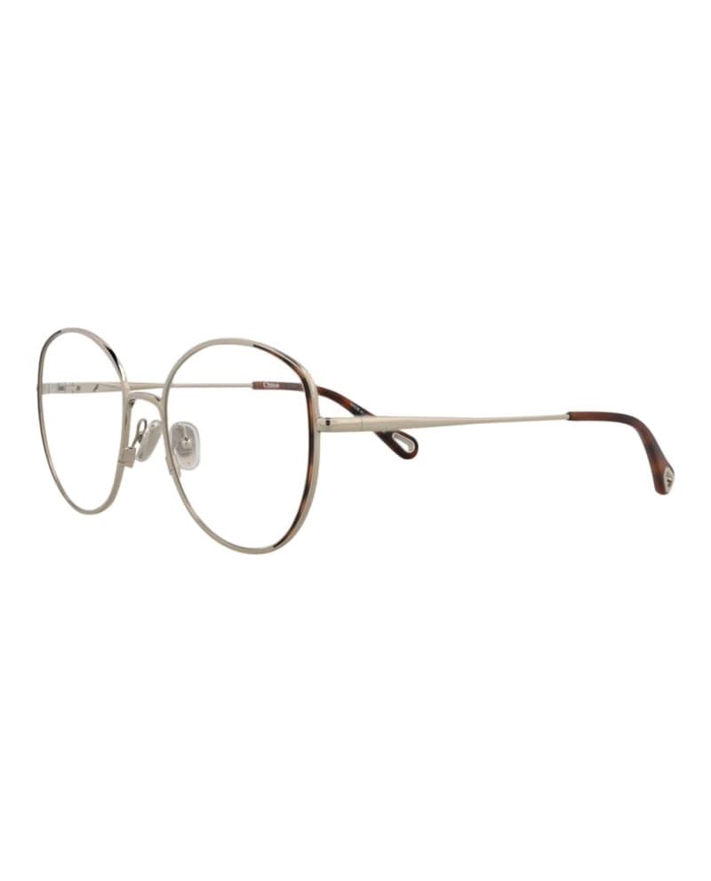 Chloe Round-Frame Metal Optical Frames Silver Silver Transparent (CH0039O-30009848-003)