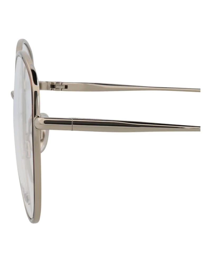 Chloe Round-Frame Metal Optical Frames Silver Silver Transparent (CH0039O-30009848-003)