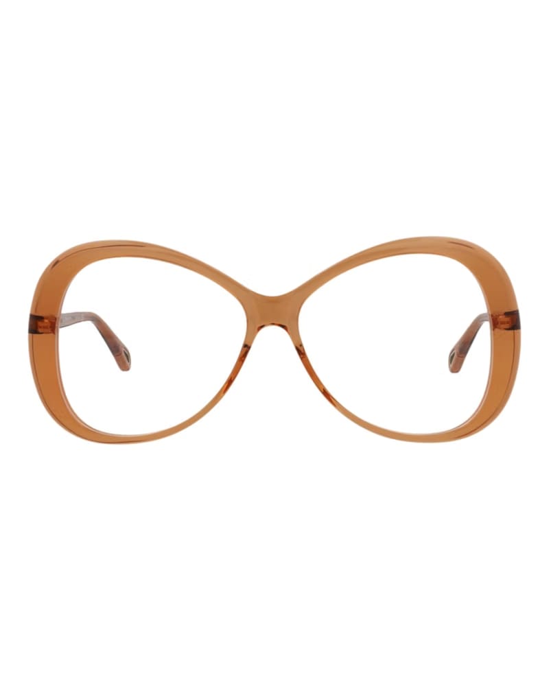 Chloe Round-Frame Bio Acetate Optical Frames Orange Orange Transparent (CH0011O-30009851-001)