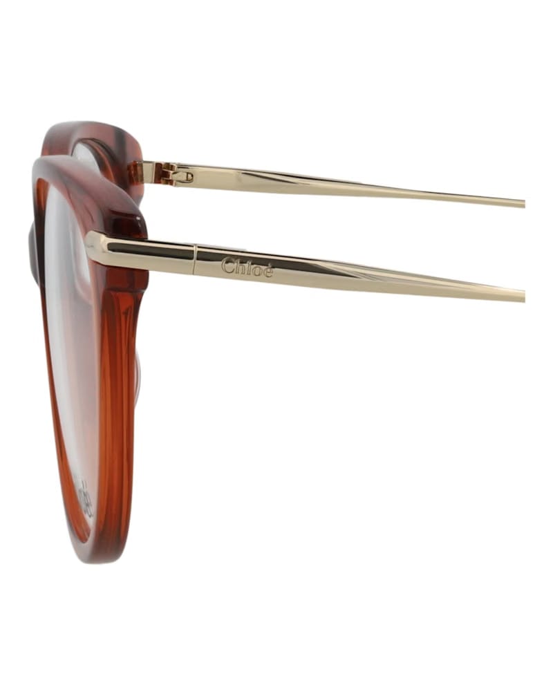 Chloe Cat Eye-Frame Bio Acetate Optical Frames Brown Gold Transparent (CH0058OA-30011514-002)