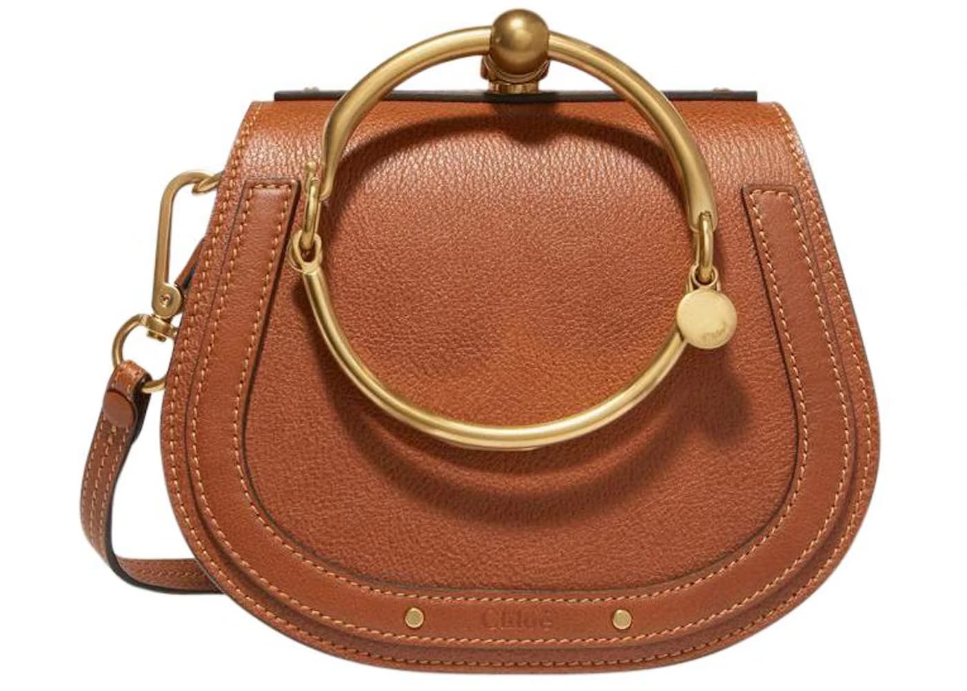 Chloe Nile Bracelet Crossbody Small Tan