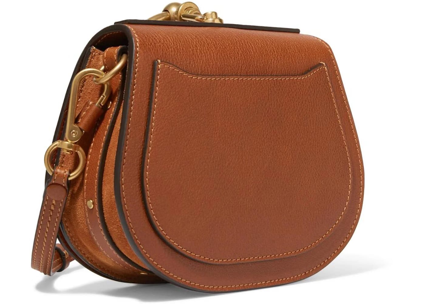 Chloe Nile Bracelet Crossbody Small Tan