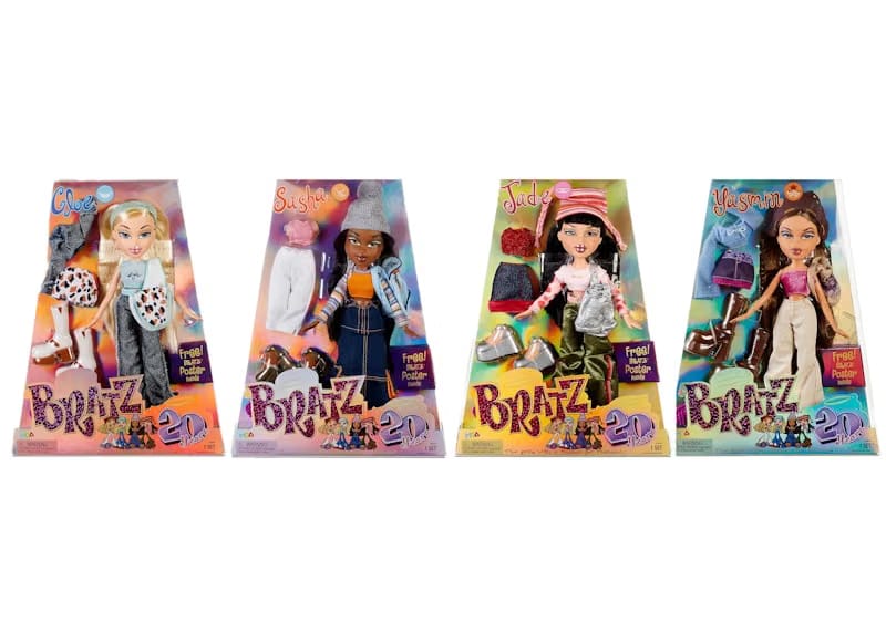 Bratz Cloe, Sasha, Jade and Yasmin 20th Anniversary Collectors Edition Doll Set
