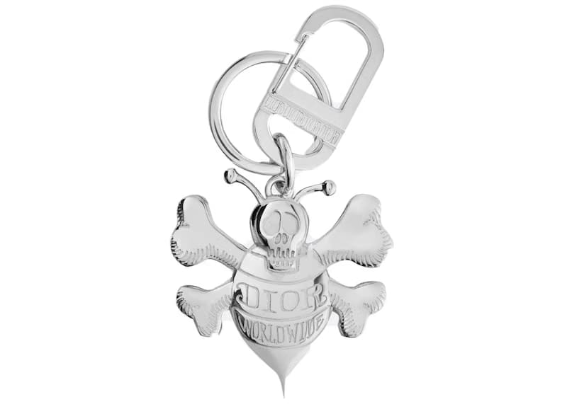 Dior And Shawn Key Ring Silver-tone Brass