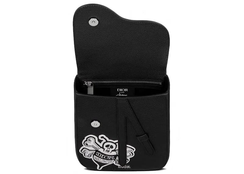 Dior And Shawn Saddle Pouch Black