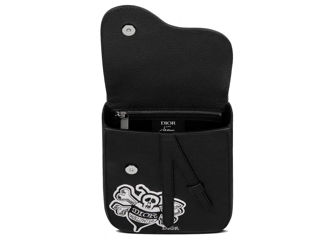 Dior And Shawn Saddle Pouch Black