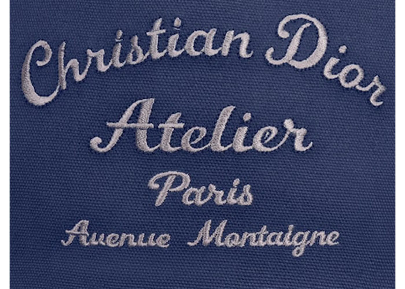 Dior Christian Dior Atelier Baseball Cap Blue Cotton Canvas