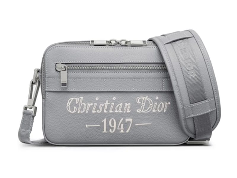 Dior by Birkenstock Christian Dior 1947 Signature Safari Messenger Bag Dior Gray