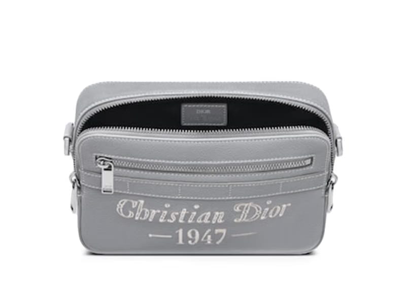 Dior by Birkenstock Christian Dior 1947 Signature Safari Messenger Bag Dior Gray