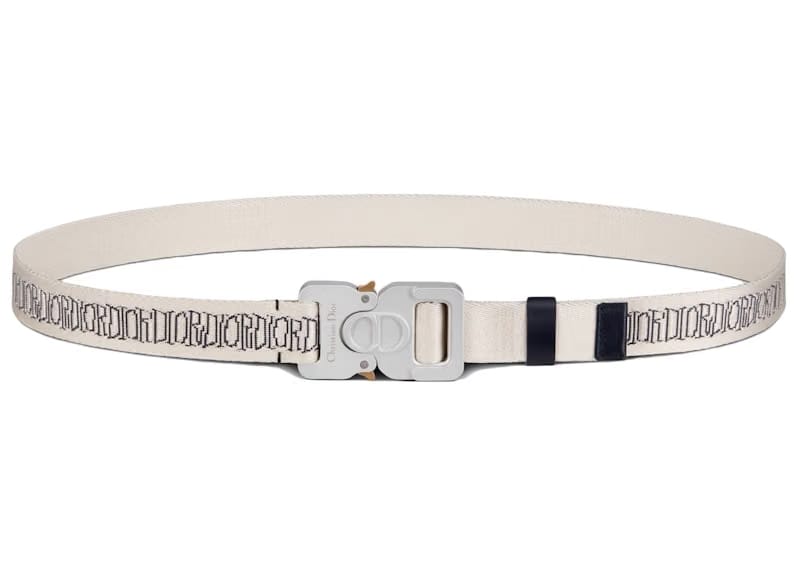 Dior And Shawn Belt 25 MM Beige/Navy Blue