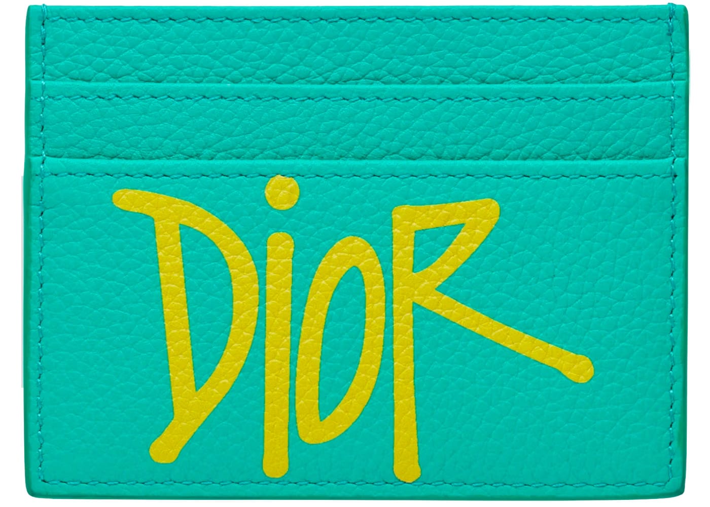 Dior And Shawn Card Holder (4 Card Slot) Green/Yellow