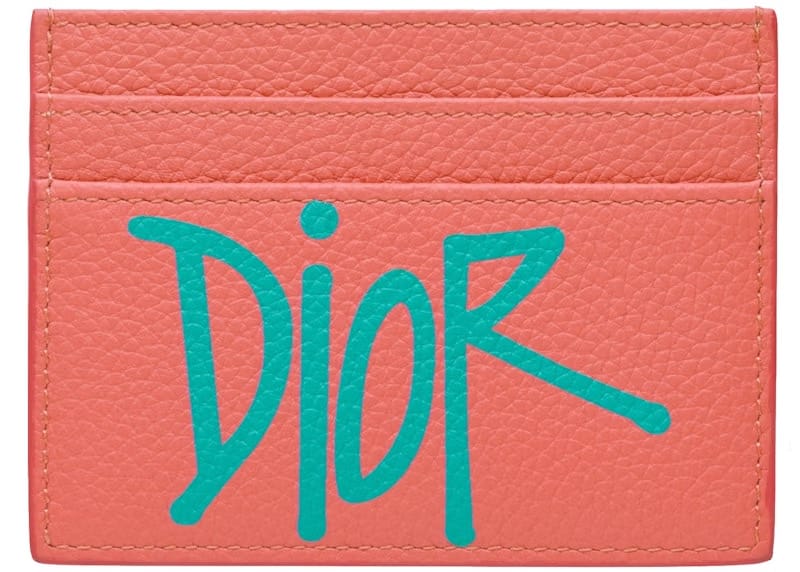 Dior And Shawn Card Holder (4 Card Slot) Pink/Green
