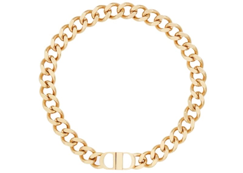 Dior Icon CD Necklace Metal with Gold Finish