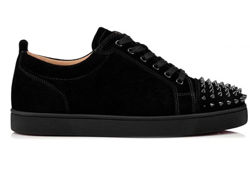 Christian Louboutin Louis Junior Spikes Veau Velours Sneaker Black