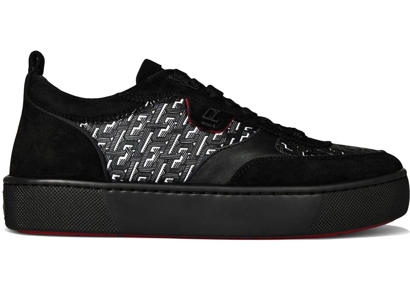 Christian Louboutin Happyrui Flat Black White