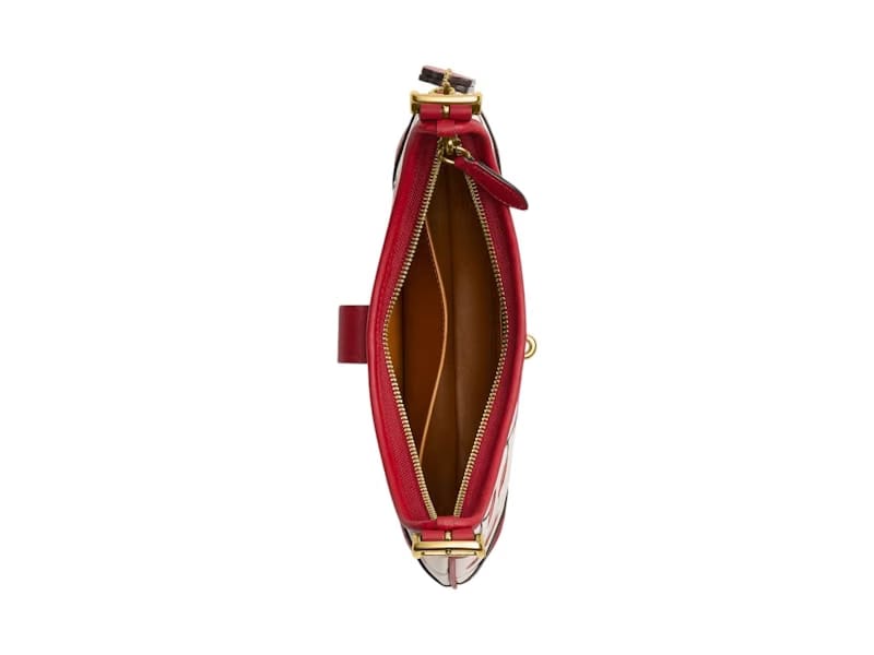 Coach Hamptons Hobo Bag Cherry Print Brass/Chalk Multi