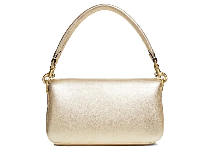 Coach Pillow Tabby Shoulder Bag 18 Metallic Soft Gold