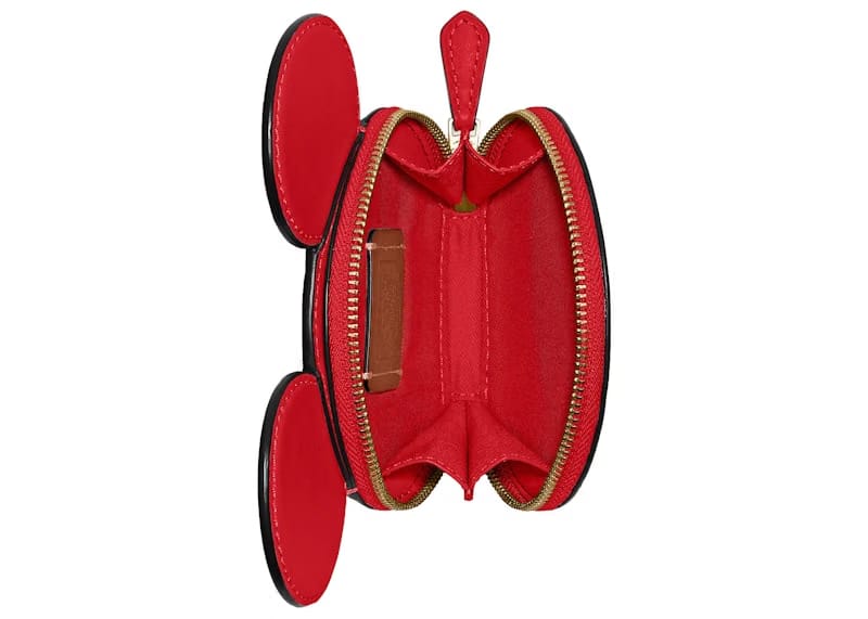 Coach x Disney Mickey Mouse Coin Case Electric Red