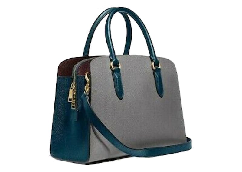 Coach Color Block Carryall Bag Heather Grey