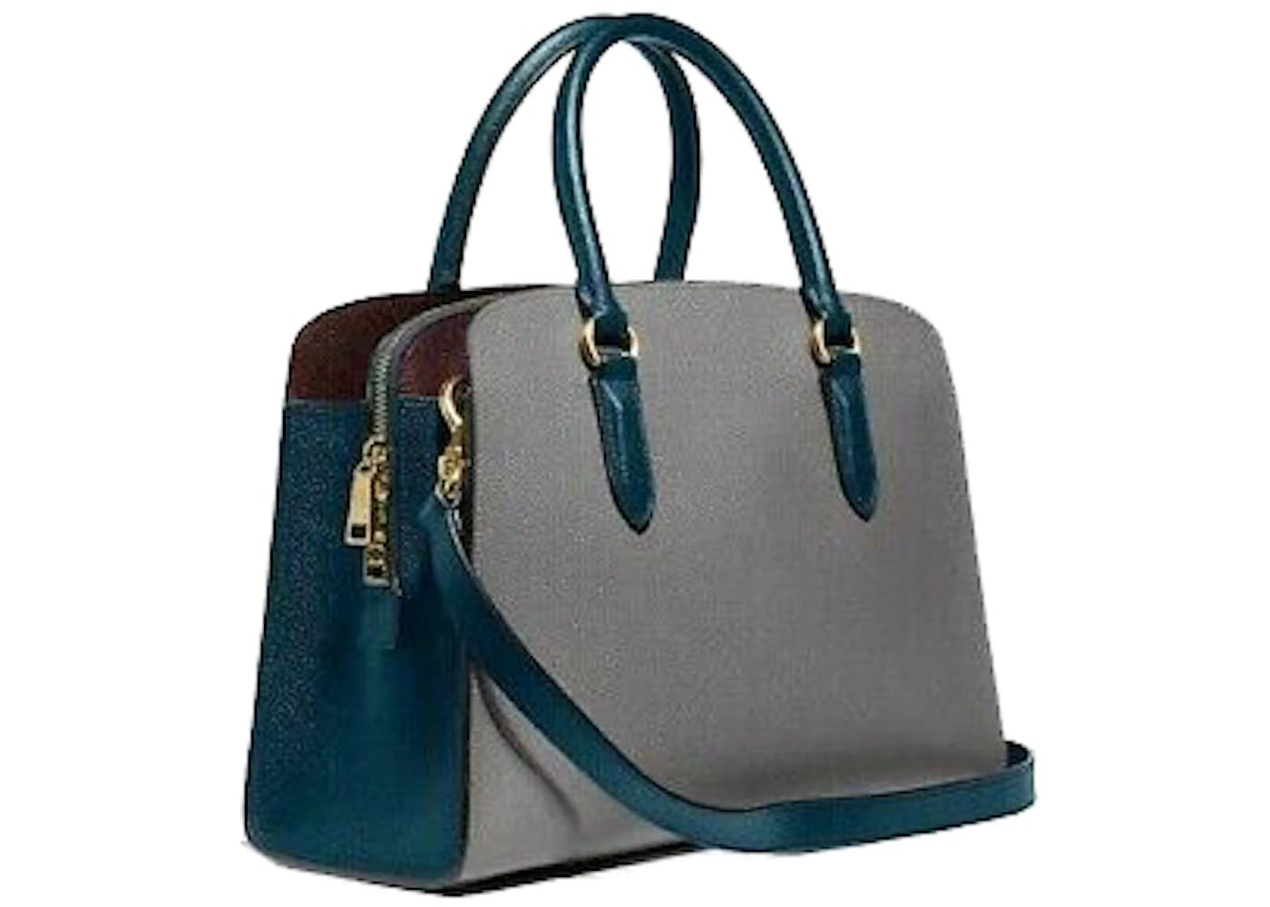 Coach Color Block Carryall Bag Heather Grey