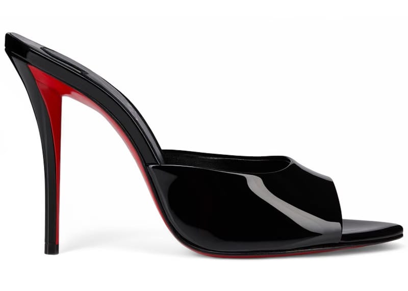 Christian Louboutin Miss Z 100mm Mule Black Patent Calf Leather