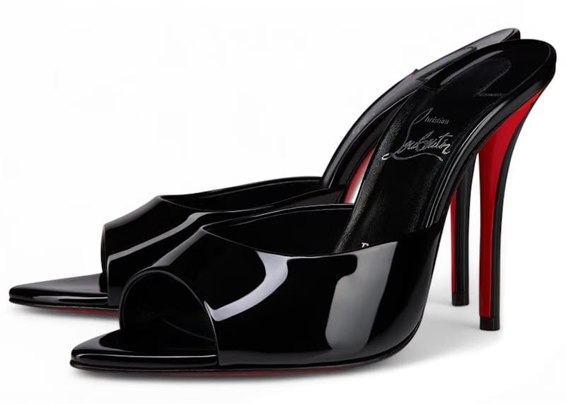 Christian Louboutin Miss Z 100mm Mule Black Patent Calf Leather