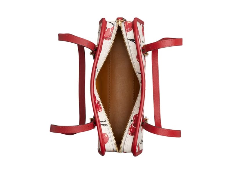 Coach Swing Zip Bag Cherry Print Brass/Chalk Multi