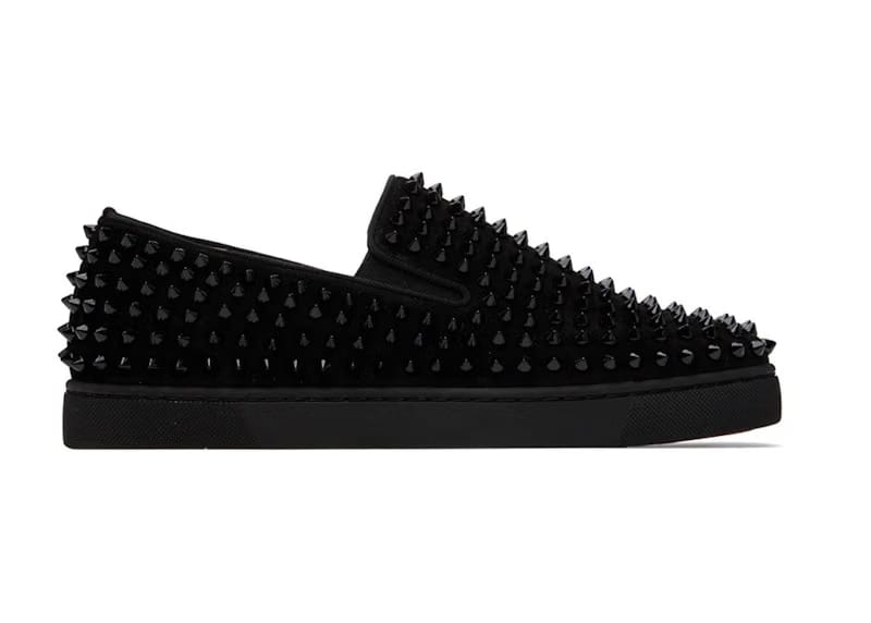 Christian Louboutin Spike Roller Boat Sneaker Black