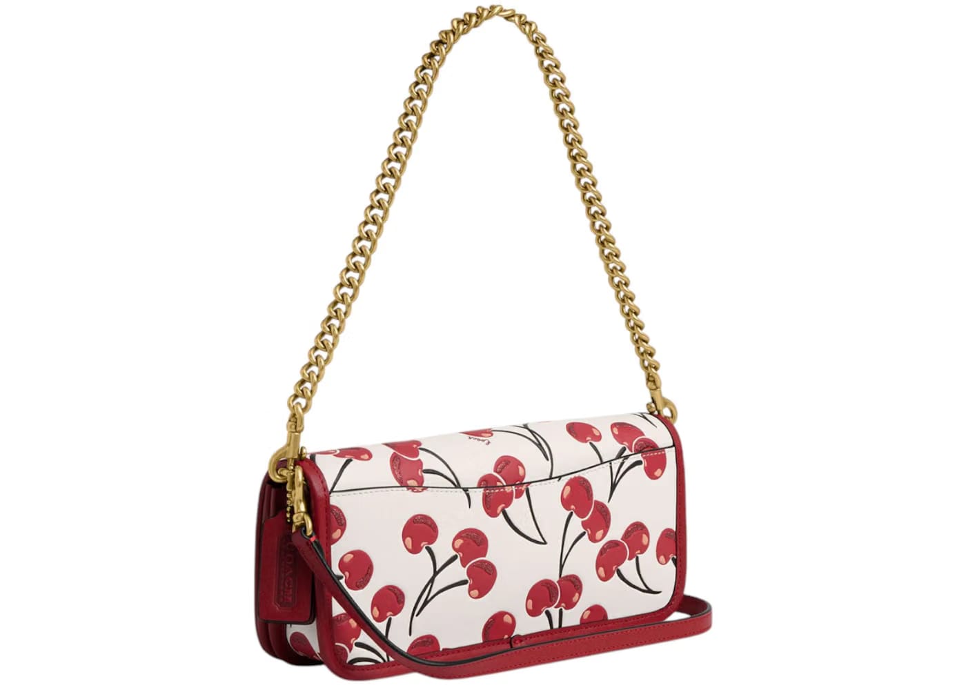 Coach Dinky Bag Cherry Print Brass/Chalk Multi