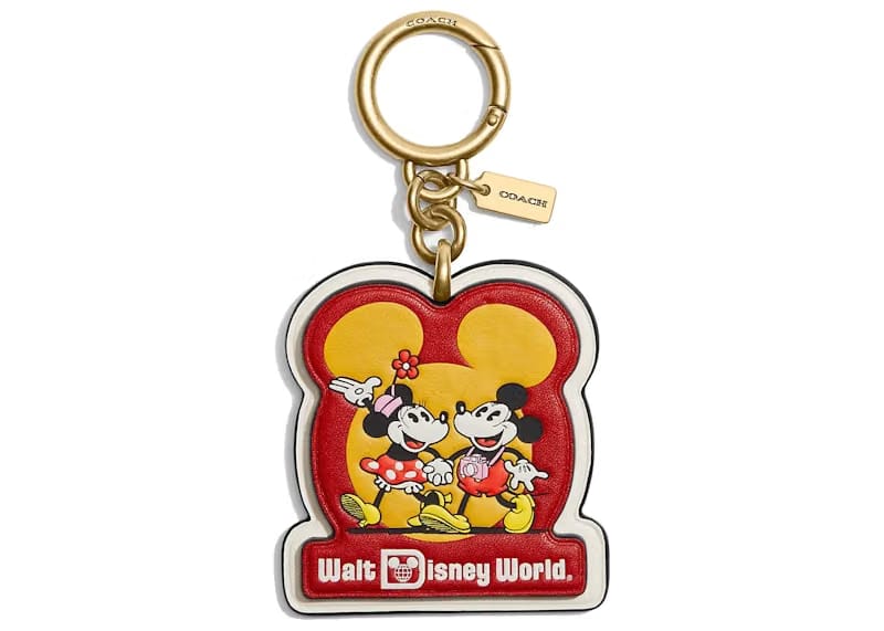 Coach x Disney Touring Mickey Mouse Bag Charm Red/Gold