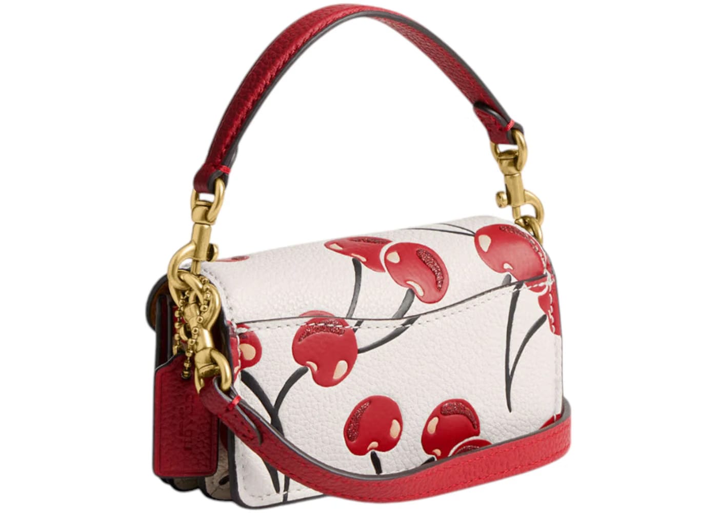 Coach Tabby Bag 12 Cherry Print Brass/Chalk Multi
