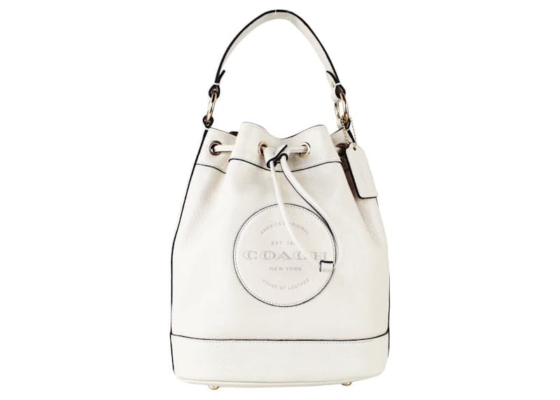 Coach Dempsey Drawstring Bucket Handbag Medium Chalk