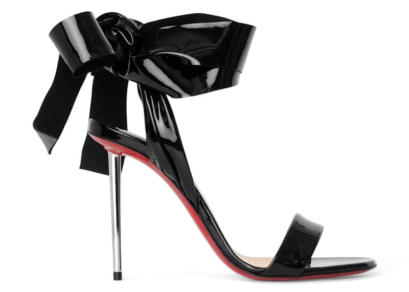 Christian Louboutin Epic Rose 100 Sandals Black Nickel (Women's)