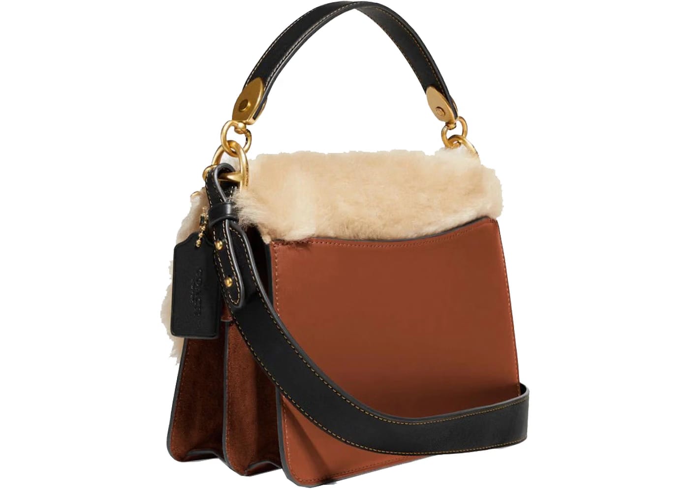 Coach Beat Shoulder Bag Saddle Natural